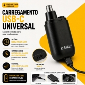 Máquina Cortar Cabelo 5w Led Barbeador 5w Aparador Pelos Preta/dragão