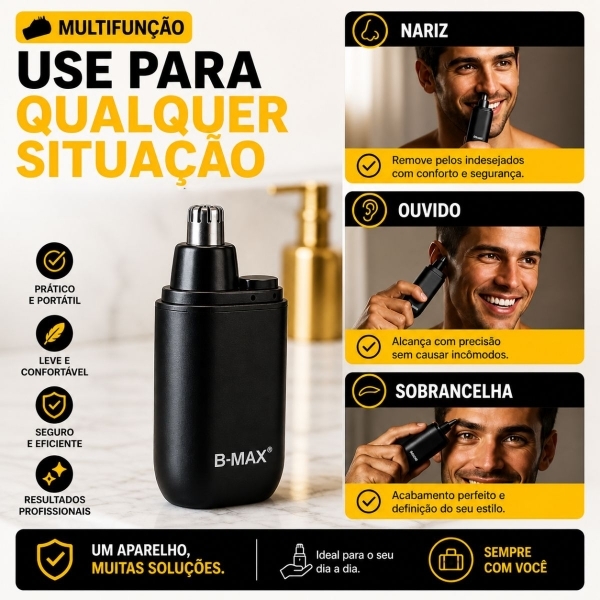 Barbeador Shaver Bivolt 5w Display Led Aparador Pelo Nariz