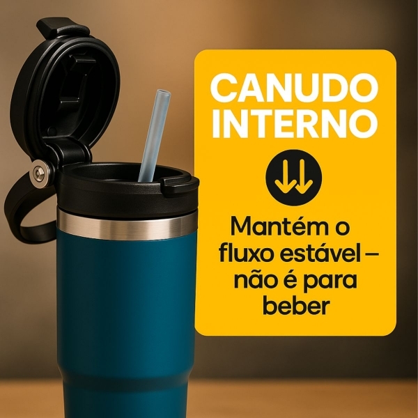 Garrafa Caneca Térmica  900ml - Azul
