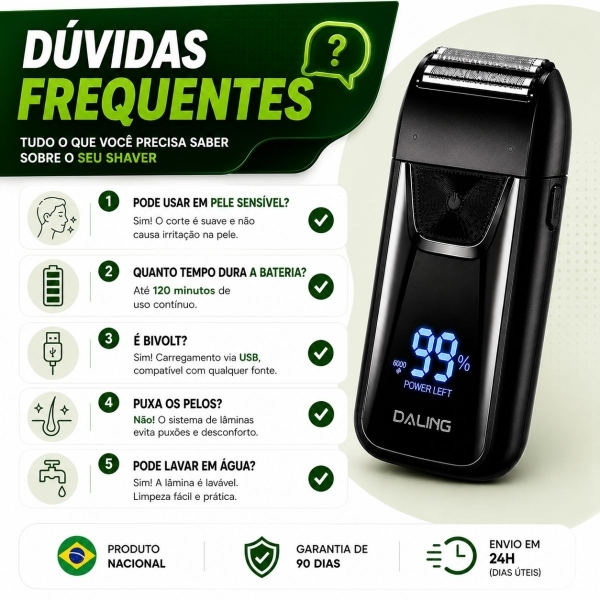 Máquina Cortar Cabelo 5w Led Barbeador 5w Aparador Pelos Preta/dragão