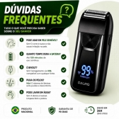 Máquina Cortar Cabelo 5w Led Barbeador 5w Aparador Pelos Preta/dragão