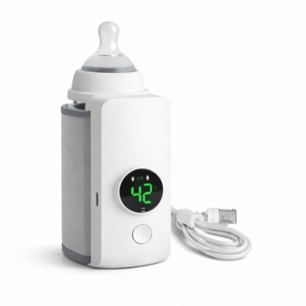 Aquecedor Mamadeira Portátil USB Recarregável com Visor LCD
