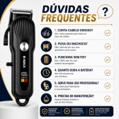 Máquina de Cortar Cabelo Profissional Display Digital 5w