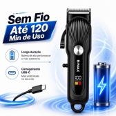 Máquina Cortar Cabelo 5w Led Barbeador 5w Aparador Pelos Preta/dragão