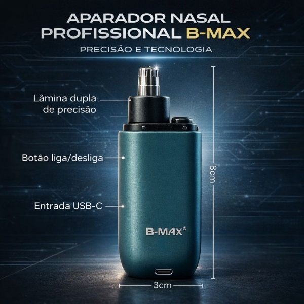Kit Depilador Corporal Masculino Cerâmica 5W Aparador Nasal